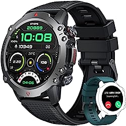 Smartwatch Reloj Inteligente Hombre con Llamada: 1.42´´ Reloj Deportivo Hombre con Podómetro Pulsómetro Presión Arterial 100+ Modos Deportivos Smart Watch Impermeable Pulsera Actividad para Android iOS