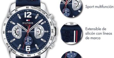Tommy Hilfiger Reloj Analógico de Cuarzo multifunción para Hombre con Correa en Silicona, Acero Inoxidable o Piel